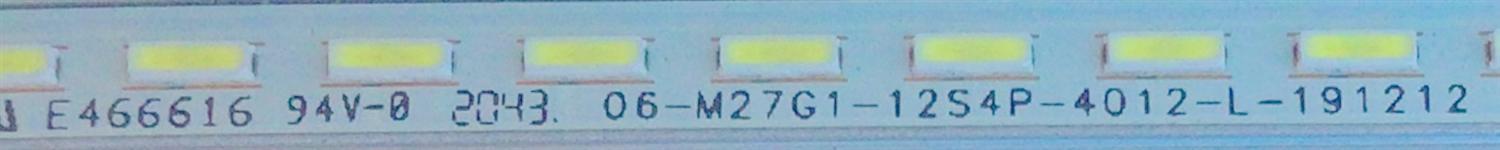 LEDS PARA MONITOR HCK CURVO (1 PZ) / NUMERO DE PARTE 261501009790 / 230101012740  / 06-M27G1-12SP-4012-R-191212 / 261501009800 / 230101012750 / MODELO M27G1 - Imagen 3